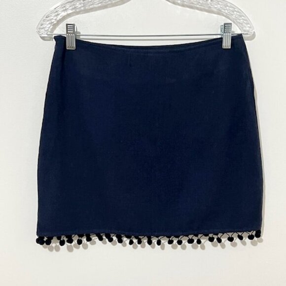 Umgee Island Girl Embroidered Mini Skirt Bird Floral Boho Pom Pom Trim Size Sm - Picture 3 of 8